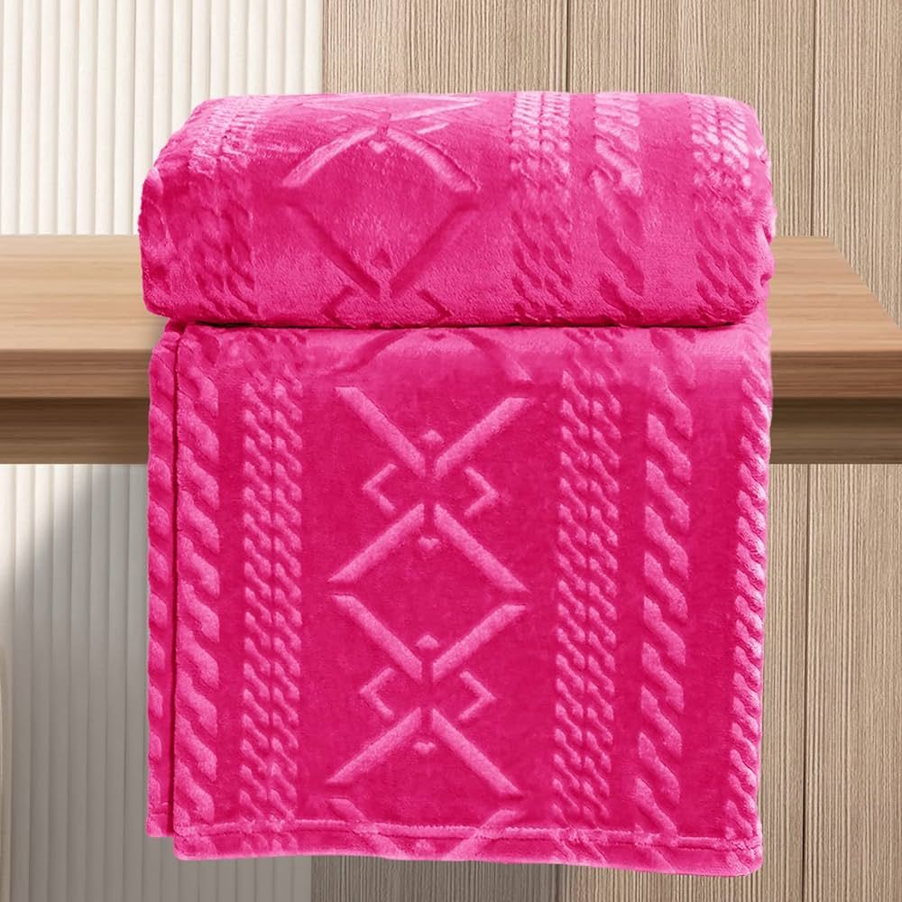 Exclusivo Mezcla Soft Throw Blanket for Couch Sofa, 50x60 Inches Fleece Blanket, Decorative Geome... | Amazon (US)