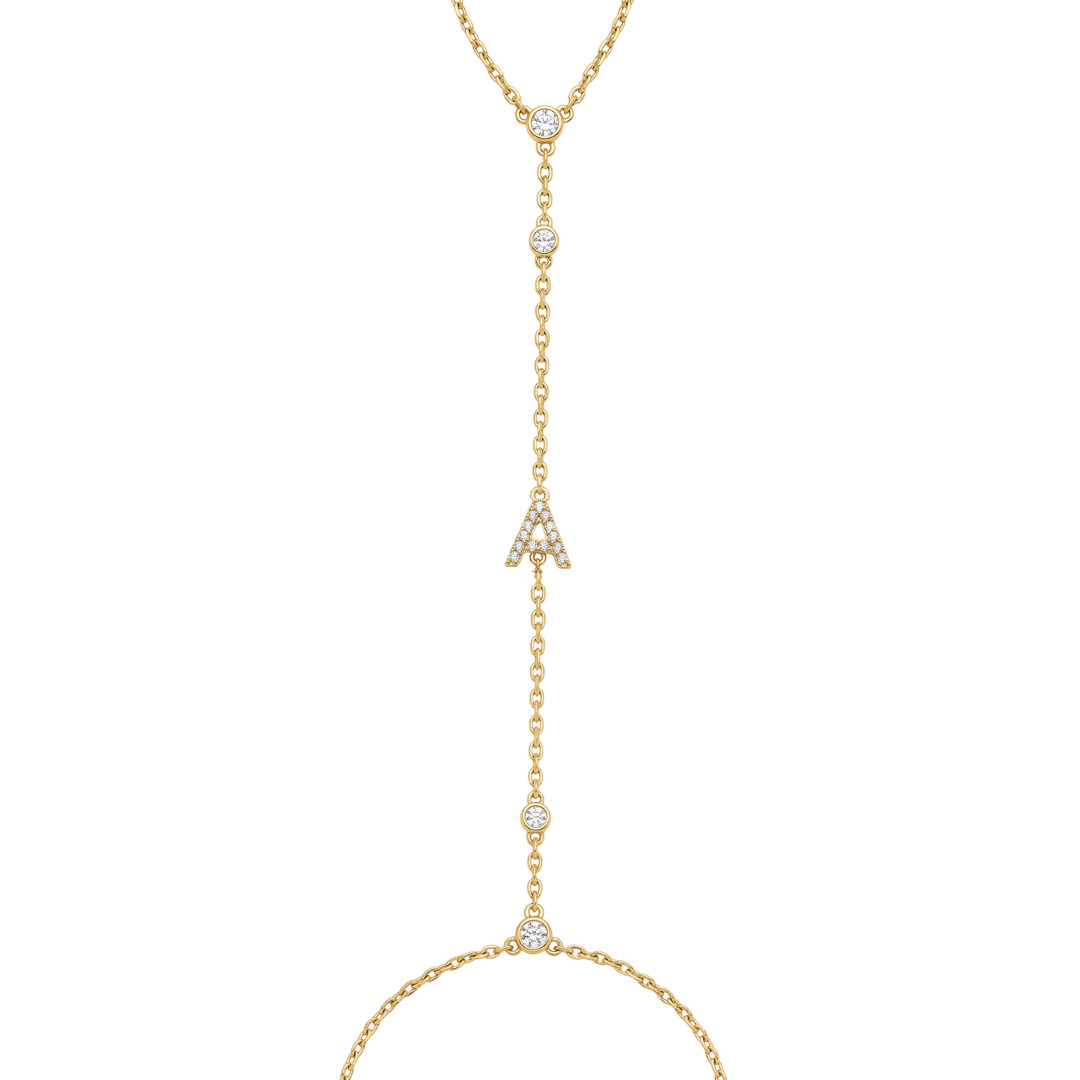 'True You' Initial Hand Chain Bracelet | IceLink