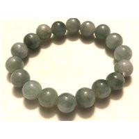 Chinese Jade Bracelet Big Jadeite Beaded Bangle Green Beads 37.4 Grams | Etsy (US)