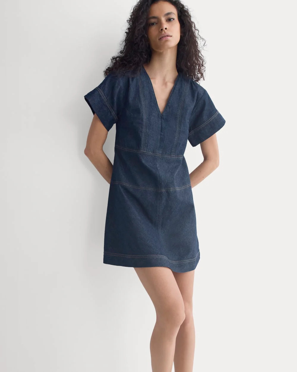 Denim Short-Sleeve Dress | Dark Indigo Rinse | Everlane