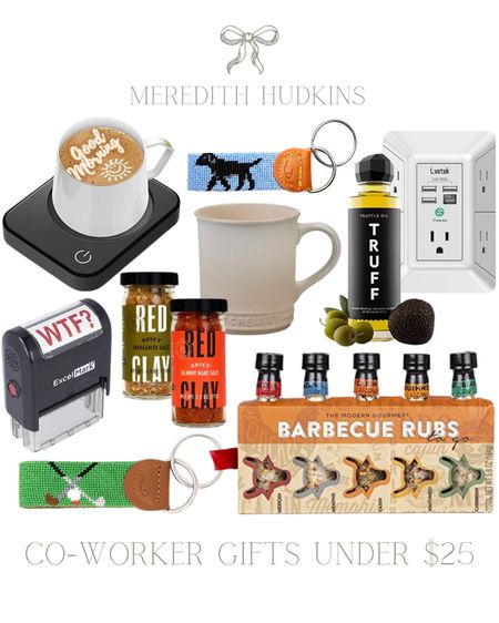 Christmas gift guide, gifts for men, coffee warmer, le creuset coffee mug, olive oil, barbecue rubs, gifts for coworker, red clay drink salt duo gift box, margarita salt, trough black truffle oil, stamp, office, gifts under $25, Amazon gifts

#LTKunder50 #LTKGiftGuide #LTKsalealert