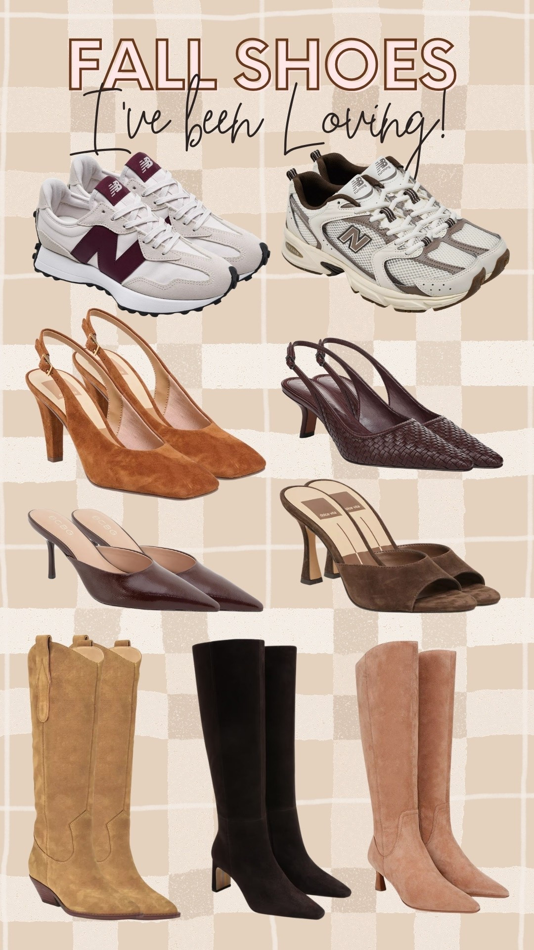 My must haves for fall! You can grab a lot of these at @macys 

Fall shoes, new balance, Sam Edelman, suede boots, casual sneaker, sling back heels, Smiles and Pearls

#LTKOver40 #LTKootd #LTKMidsize

#LTKOver40 #LTKMidsize #LTKootd