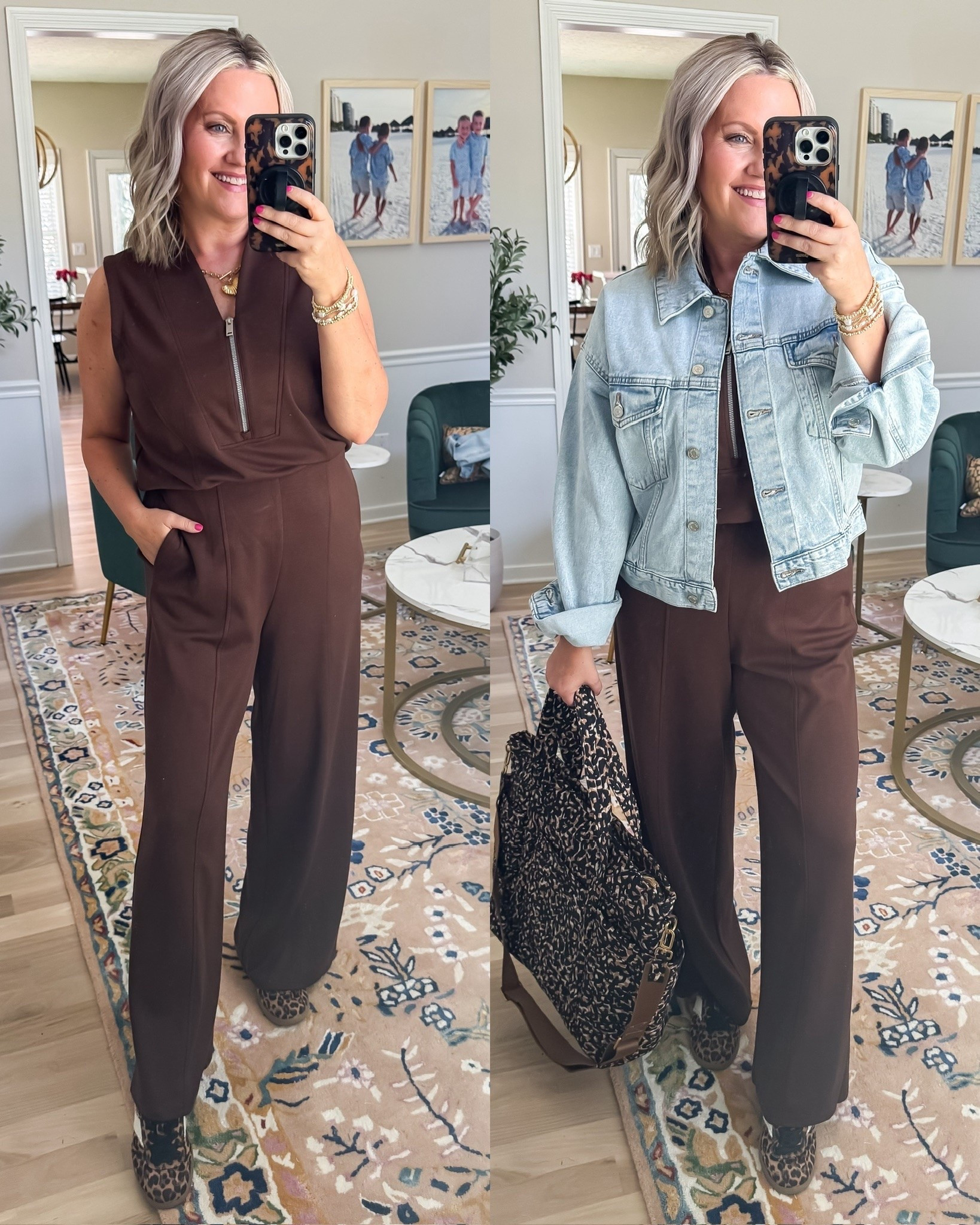 A brown jumpsuit is such an easy fall outfit 🤎 I love the one-and-done style, and adding a denim jacket gives it the perfect casual layer for cooler days. Pair it with sneakers, boots, or flats depending on the plan.

brown jumpsuit, fall jumpsuit, denim jacket outfit, fall layering, casual fall outfit, one piece outfit, chocolate brown outfit, everyday fall style, transitional outfit, women’s fall fashion, lovelylifestyling

#LTKootd #LTKTravel #LTKSeasonal