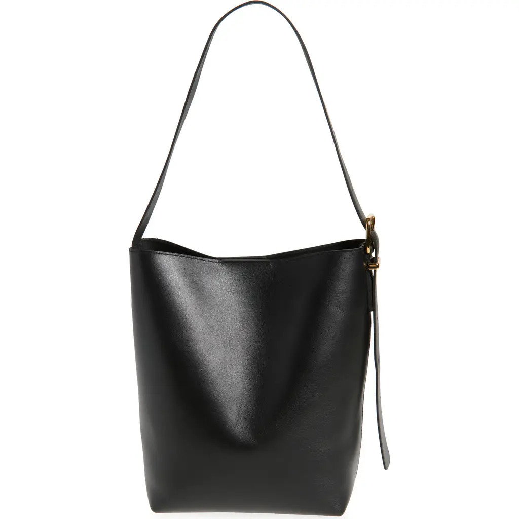 Madewell The Medium Essential Leather Bucket Tote (Nordstrom Exclusive) in True Black at Nordstrom Rack | Nordstrom Rack