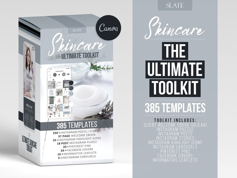 Skincare Ultimate Canva Template Bundle | Esthetician Social Media | Skincare Templates | Skincar... | Etsy (CAD)