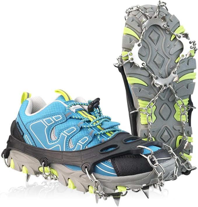 Ice Cleats for Kids, Kids Crampons for Hiking Boots & Shoes, Stainless Steel Anti-Slip Kids Snow ... | Amazon (US)