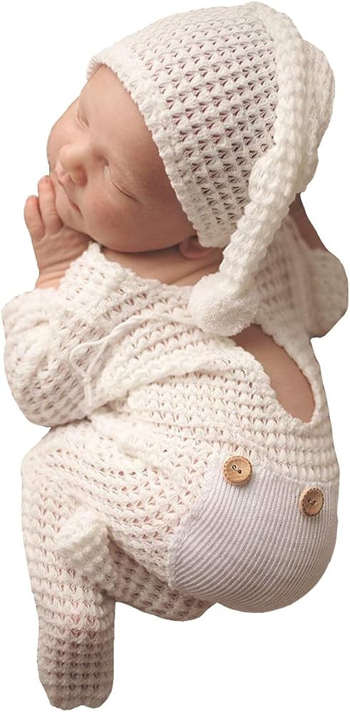 Newborn Photography Props Set Hat Bebe Reborn Accesorios Picture Outfits Baby Photo Studio Shoot Clo | Amazon (US)