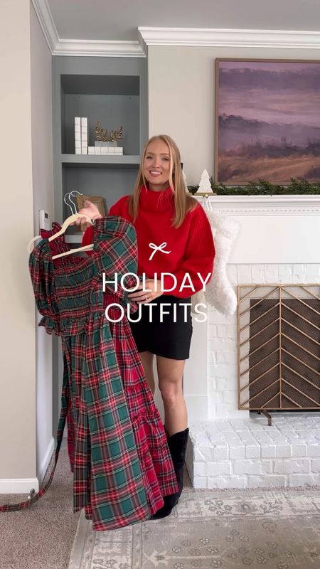Holiday outfits to wear this Christmas season! Wearing a size small in everything except the skirts (I did a medium in the back and silver skirt) 

#LTKHoliday #LTKSeasonal