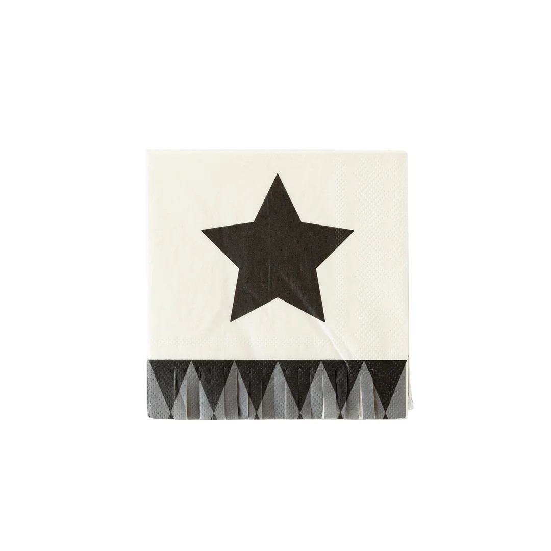 Vintage Halloween Star Fringe Cocktail Napkin | My Mind's Eye