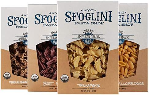 Sfoglini Organic Pasta Variety Pack, Durum Semolina Trumpets, Whole Grain Reginetti, Saffron Mall... | Amazon (US)