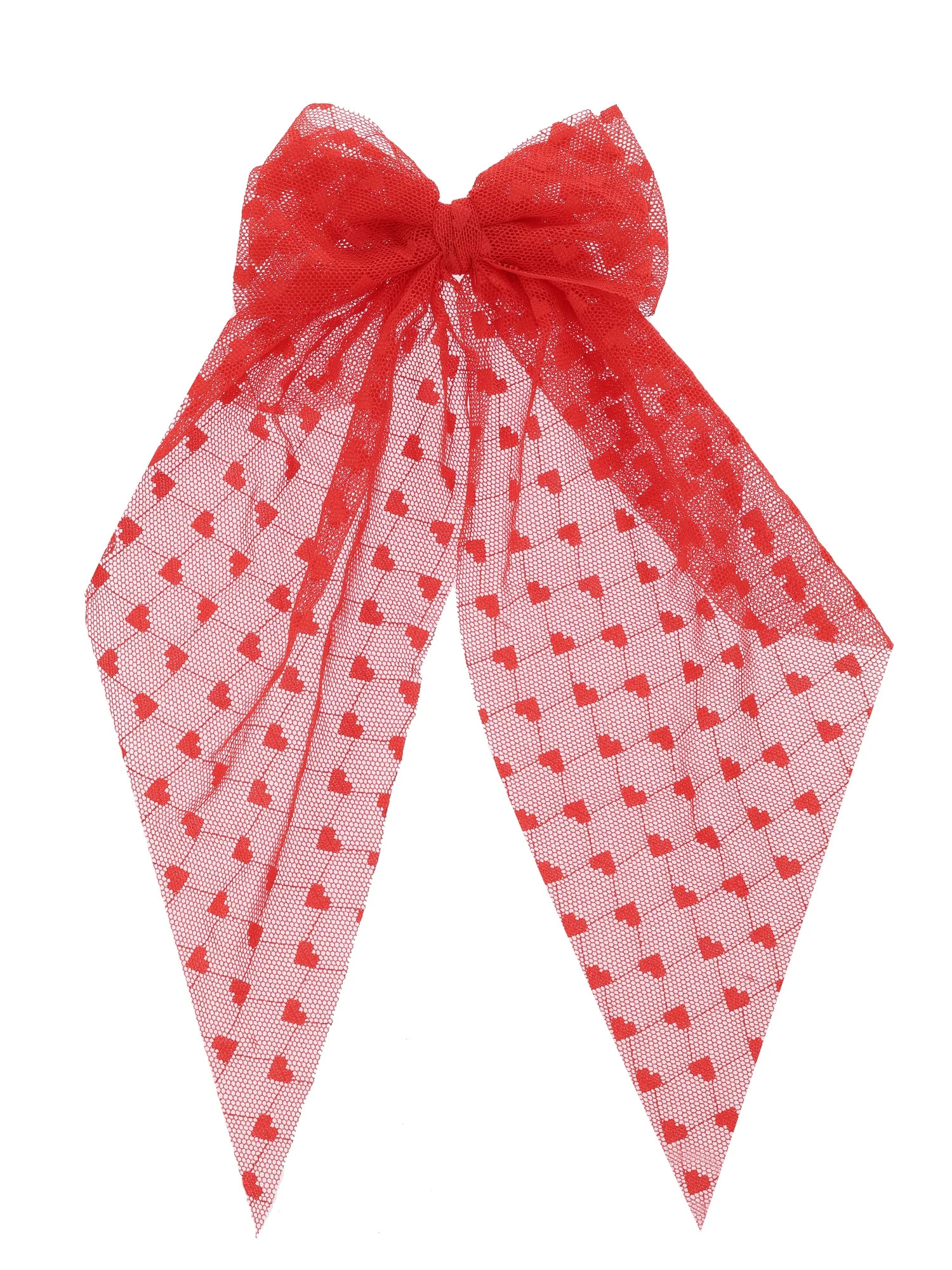 Way to Celebrate Valentine's Day Red Pattern Hair Bow, 1 Piece | Walmart (US)