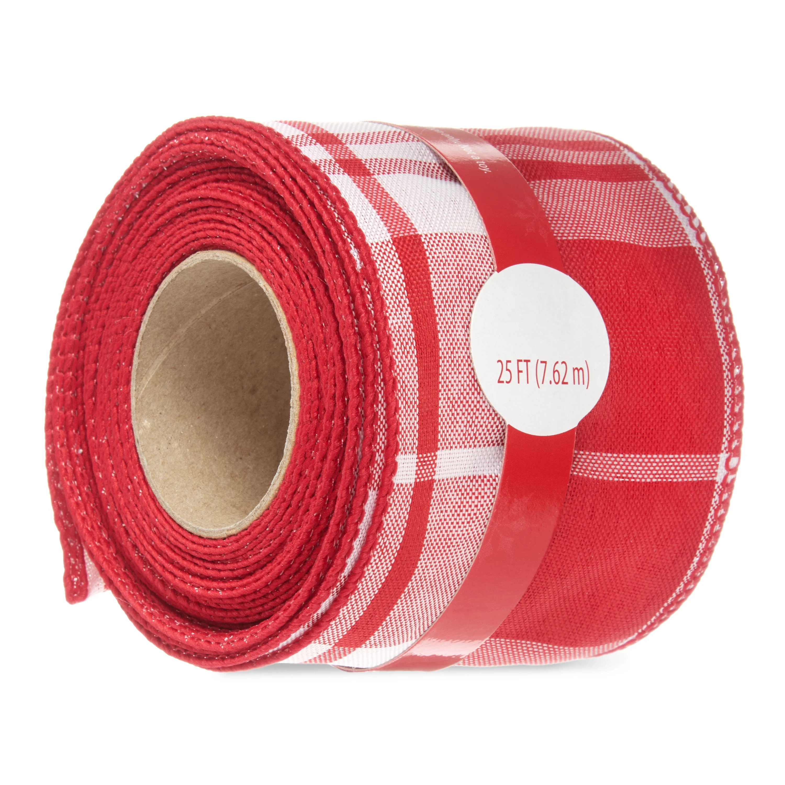 Holiday Time Ribbon, Red Plaid, 25' - Walmart.com | Walmart (US)