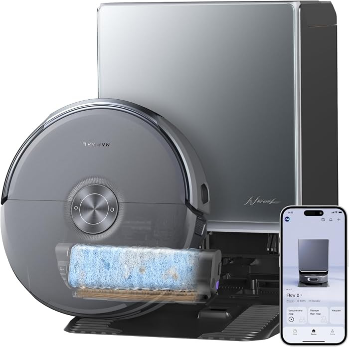 NARWAL Flow 2 Robot Vacuum and Mop Combo, 31,000Pa Suction, FlowWash Self-Cleaning Mop, AI Object... | Amazon (US)