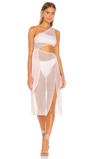 lovewave Maci Midi Dress in Coral. - size XL (also in L, M) | Revolve Clothing (Global)