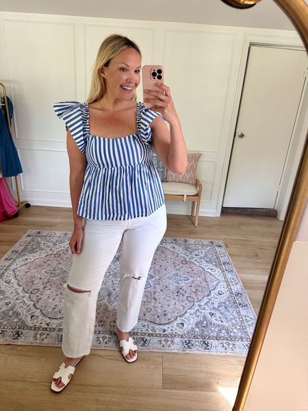 This is such a fun top! You could wear this to work but also out during the weekends or on vacation! I’m wearing a med. summer outfit, work outfit 

#LTKworkwear #LTKstyletip #LTKmidsize