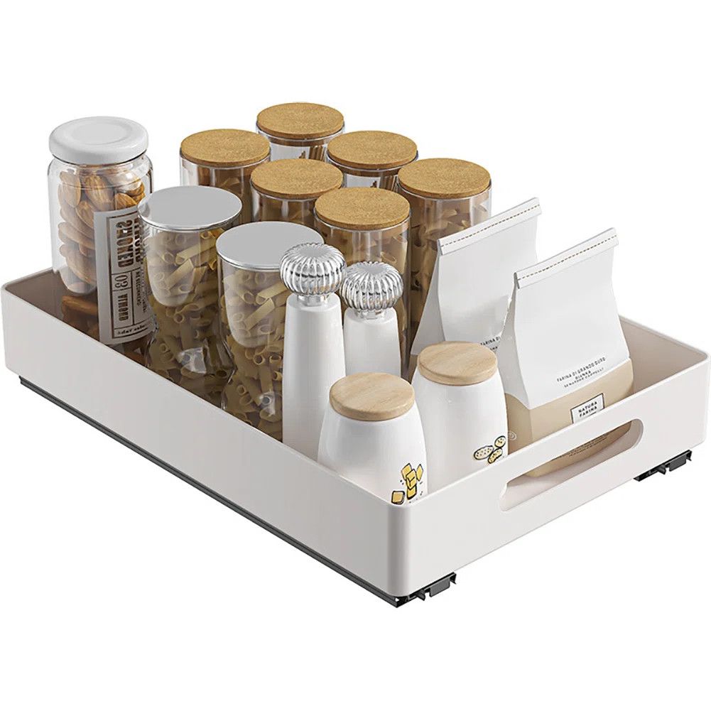 Pull Out Cabinet Organizer, Heavy Duty Slide Out Drawers Fixed With Adhesive Film, Iron Storage A... | Wayfair North America