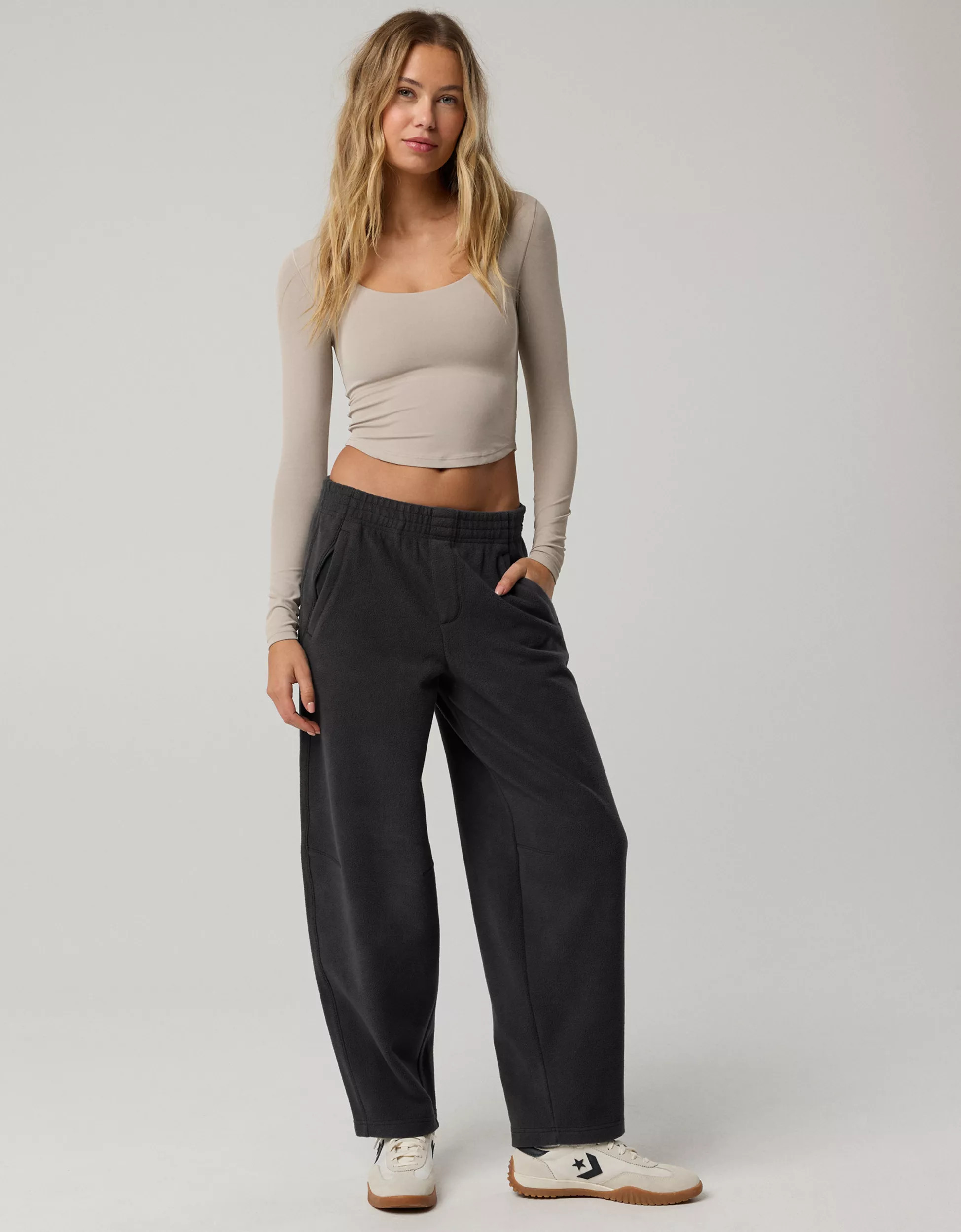 OFFLINE By Aerie Polar Fleece Barrel Pant | Aerie