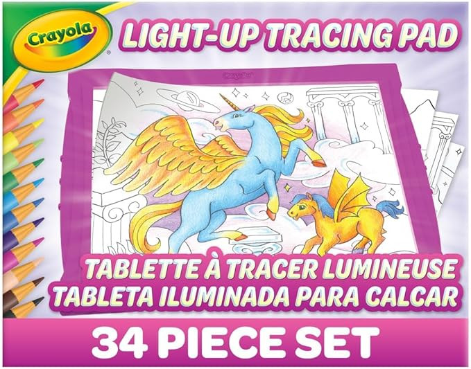 Crayola Light Up Tracing Pad Pink, Best Birthday, Holiday & Christmas Gifts for Girls & Boys, 6, ... | Amazon (US)