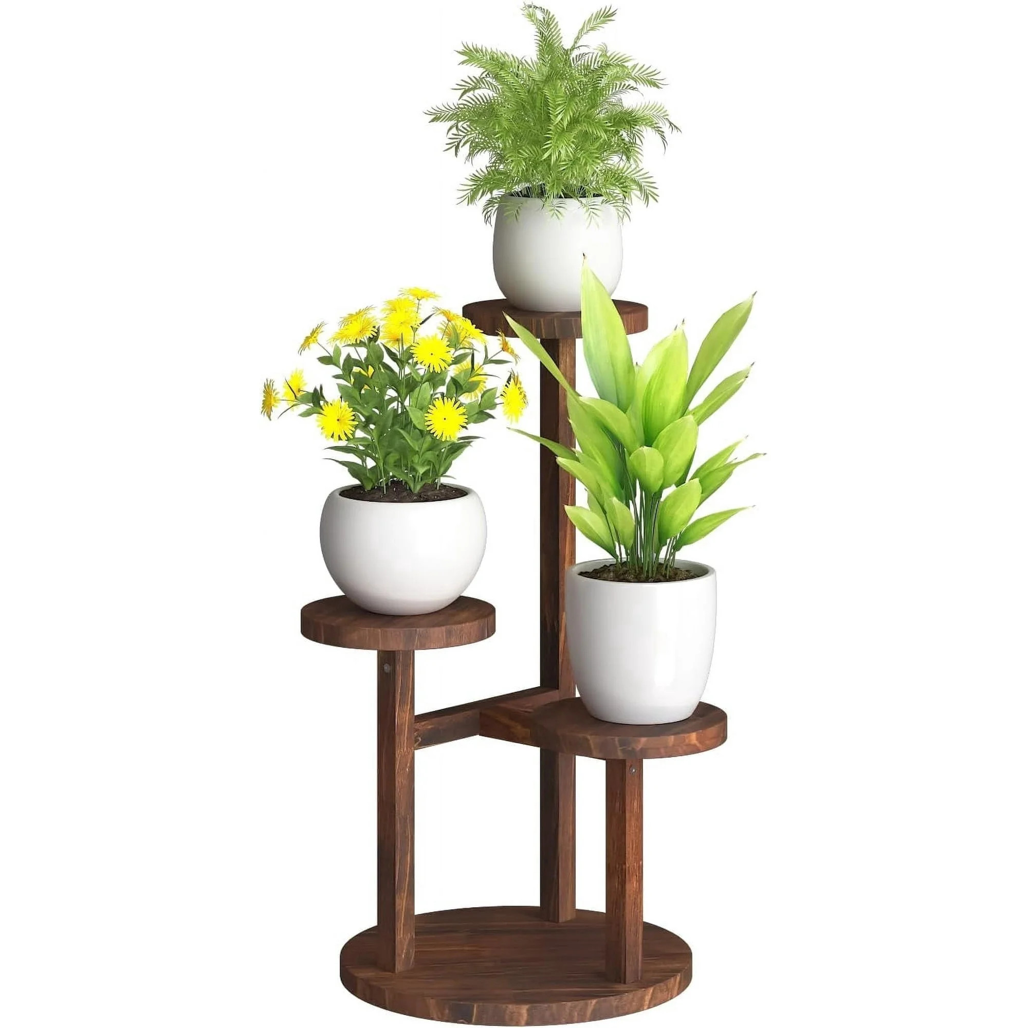 Bamworld 3 Tier Plant Stand Indoor For Multiple Plants, Corner Flower Shelf Plant Holder Display ... | Walmart (US)