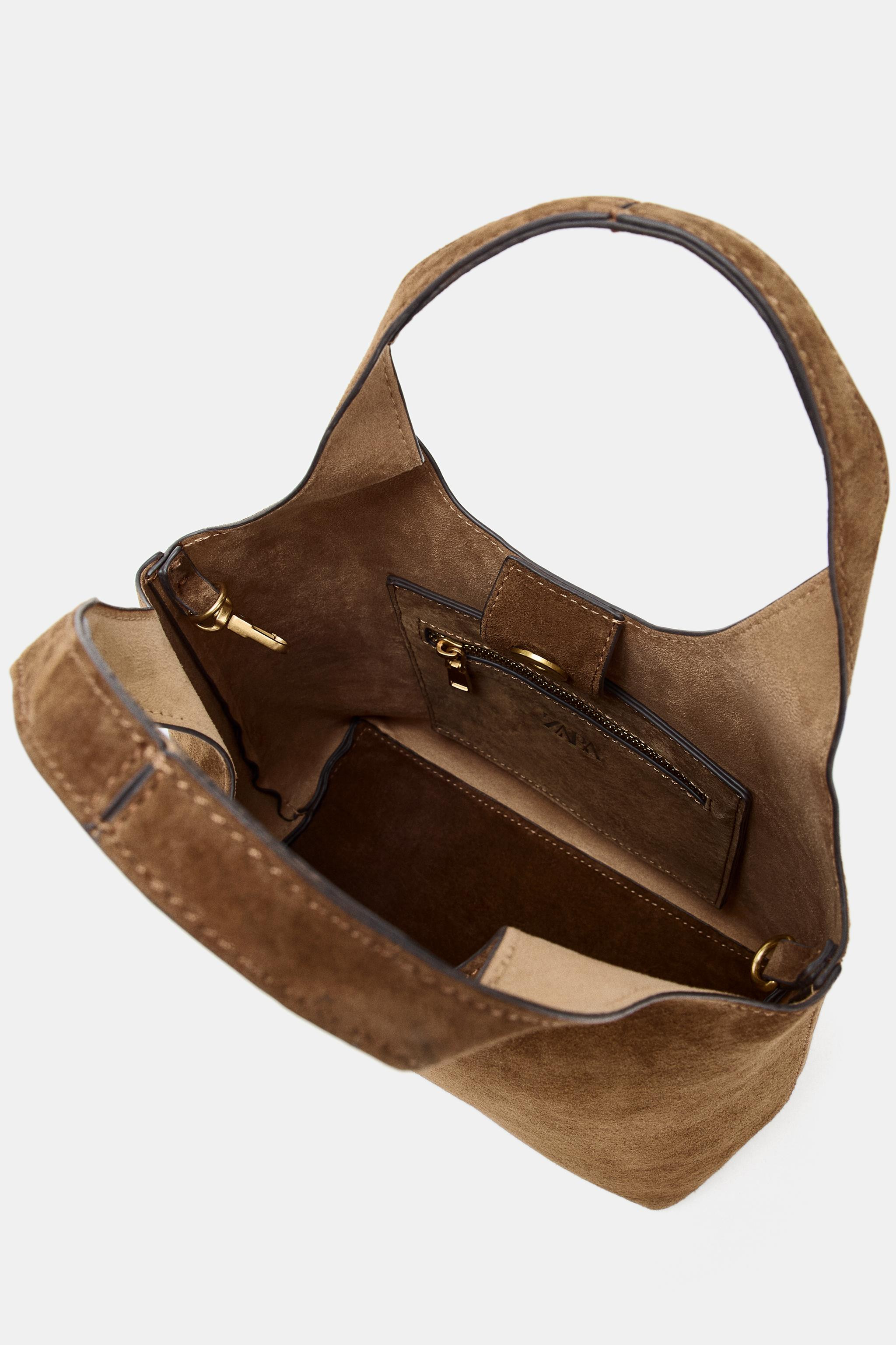 LEATHER MINI SHOPPER | Zara US