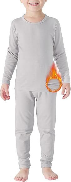 Boys Thermal Underwear Ultra Soft Kids Long Johns Sets Toddler Base Layer Sets | Amazon (US)
