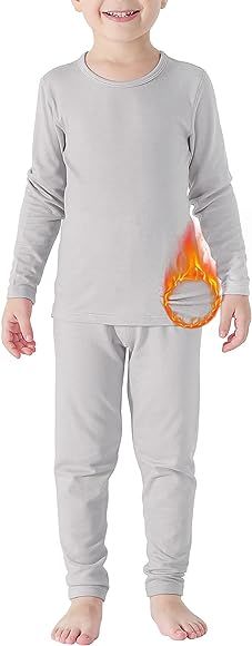 Boys Thermal Underwear Ultra Soft Kids Long Johns Sets Toddler Base Layer Sets | Amazon (US)