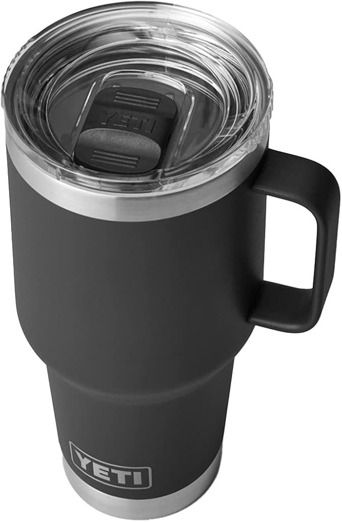 YETI Rambler 30 oz Travel Mug, Stainless Steel, Vacuum Insulated with Stronghold Lid, Black | Amazon (US)