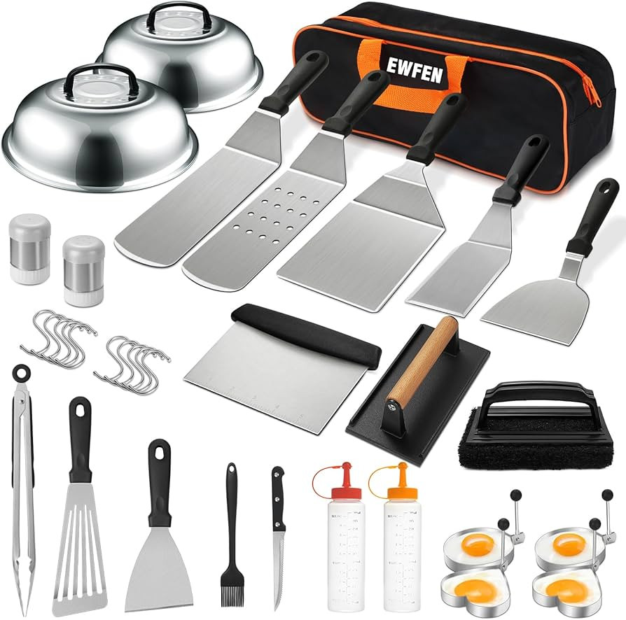 35PCS Griddle Accessories Kit, Flat Top Grill Accessories Set for Blackstone and Camp Chef, Grill... | Amazon (US)