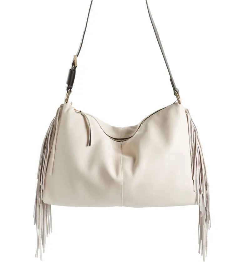 AllSaints Edbury Fringe Leather Shoulder Bag | Nordstrom | Nordstrom