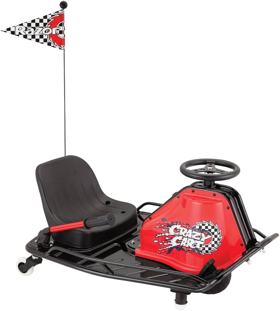 Razor Crazy Cart Sport - 24V Electric Drifting Go Kart, Variable Speed, Up to 12 mph, Up To 40 Mi... | Amazon (US)
