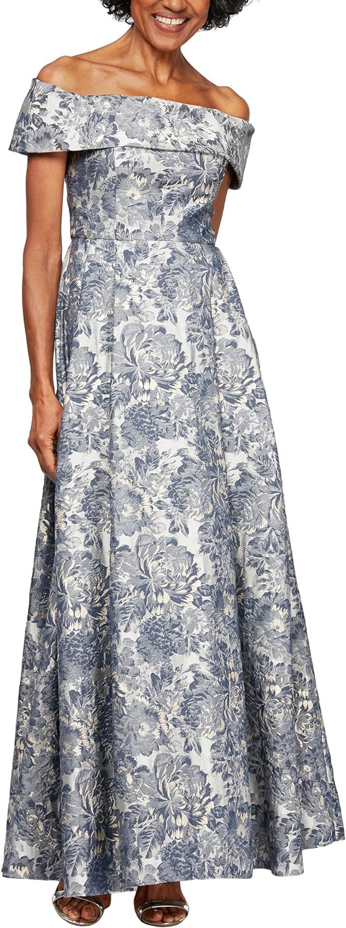 Alex Evenings Women's Long Printed Ballgown Dress | Amazon (US)