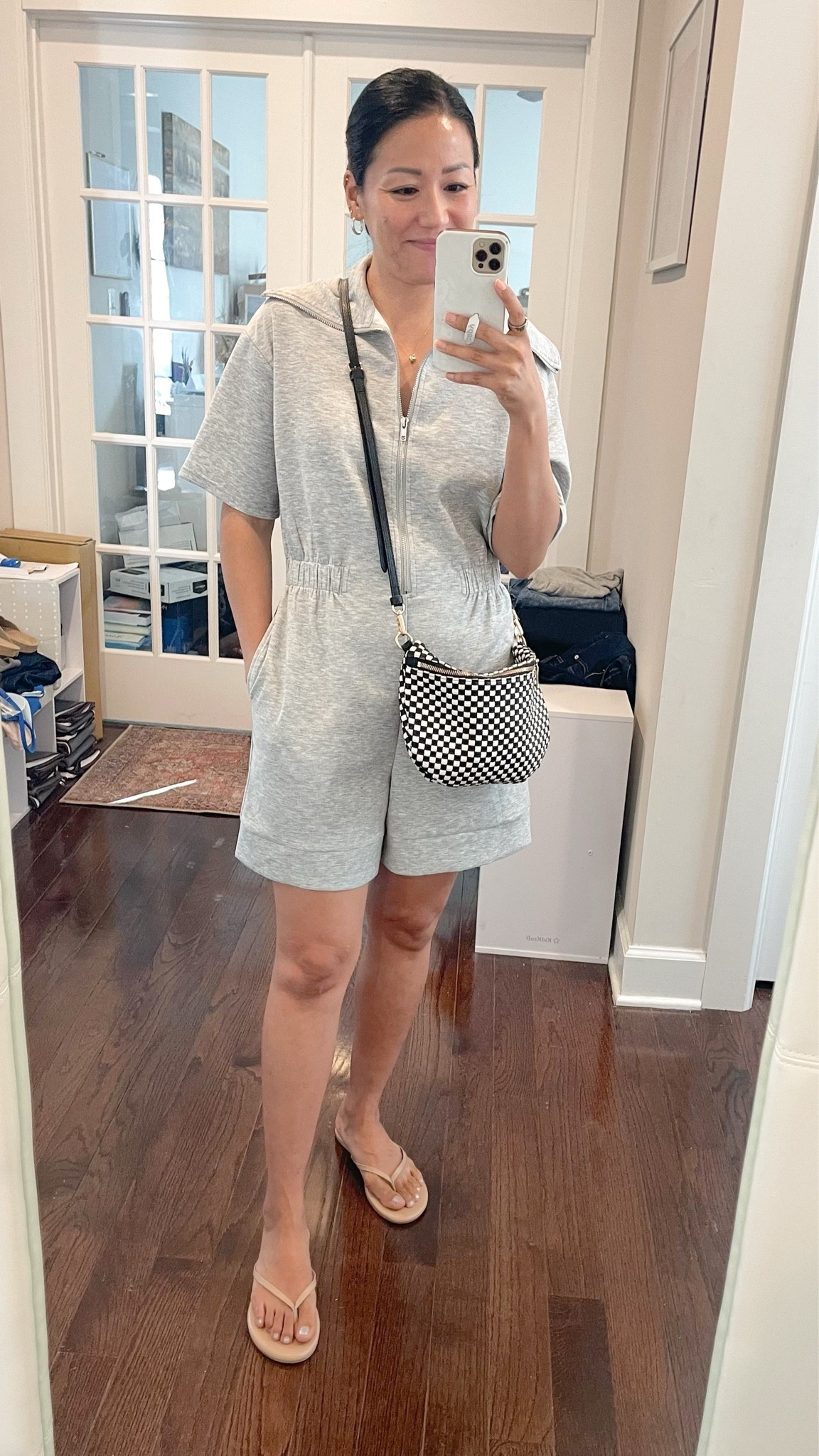Exact jumpsuit is old
Sandals are true to size

#LTKmomlife #LTKootd #LTKOver40