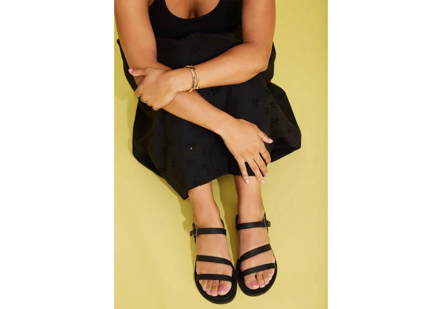 Women
Kira Black Leather Strappy Sandal | Toms Americas
