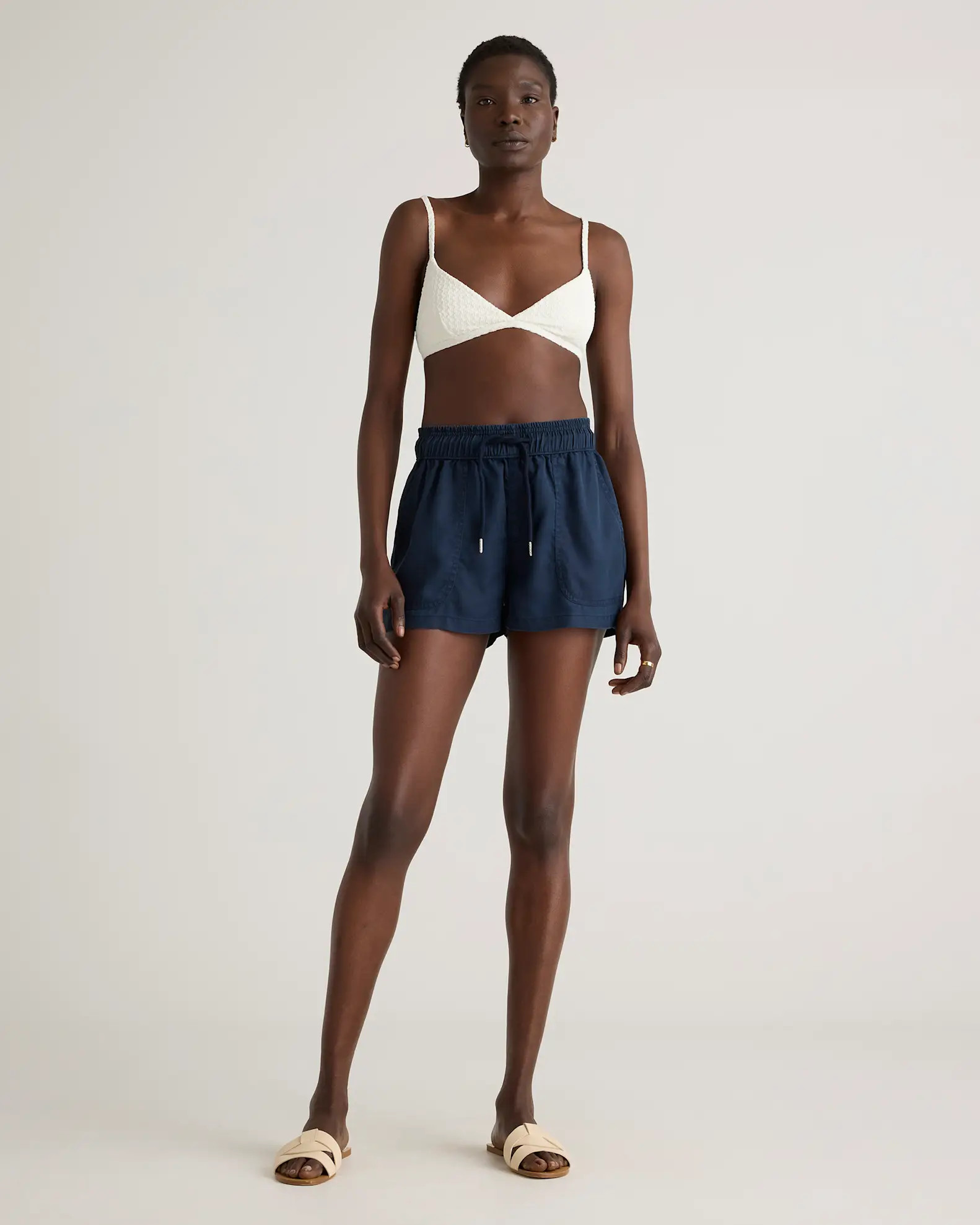 Vintage Wash Tencel Utility Shorts | Quince