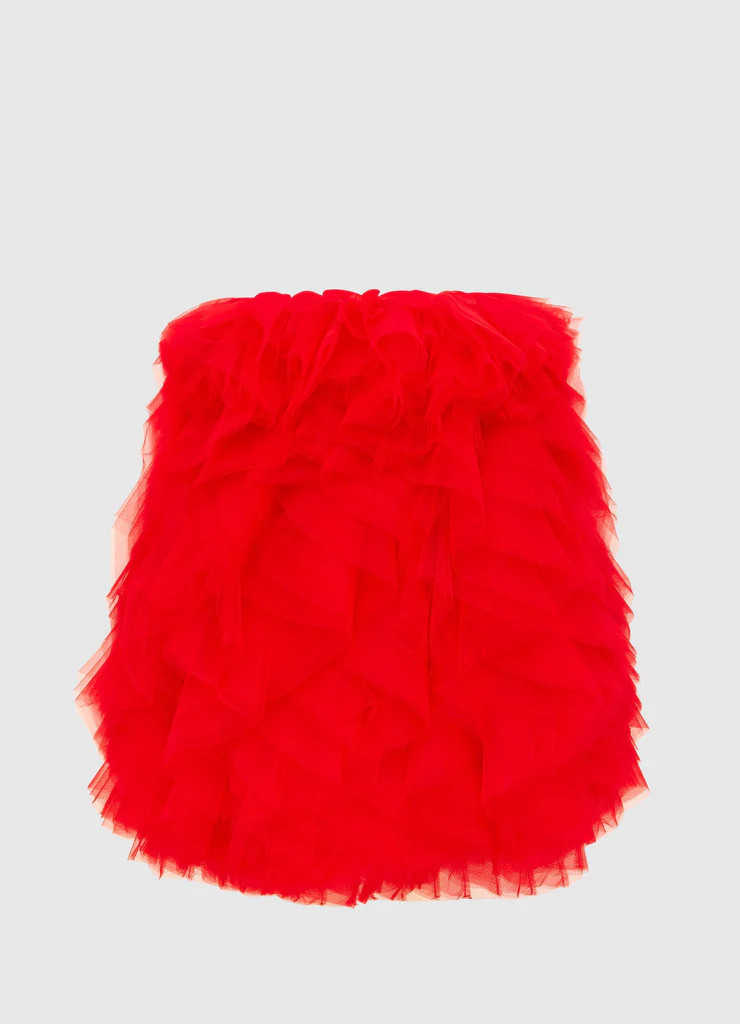 Loretta  Mini Dress - Fortune Red | LEO LIN