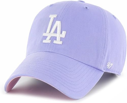 47 Los Angeles Dodgers Primary Logo Ballpark Clean Up Dad Hat Baseball Cap - Lavender Pink | Amazon (US)