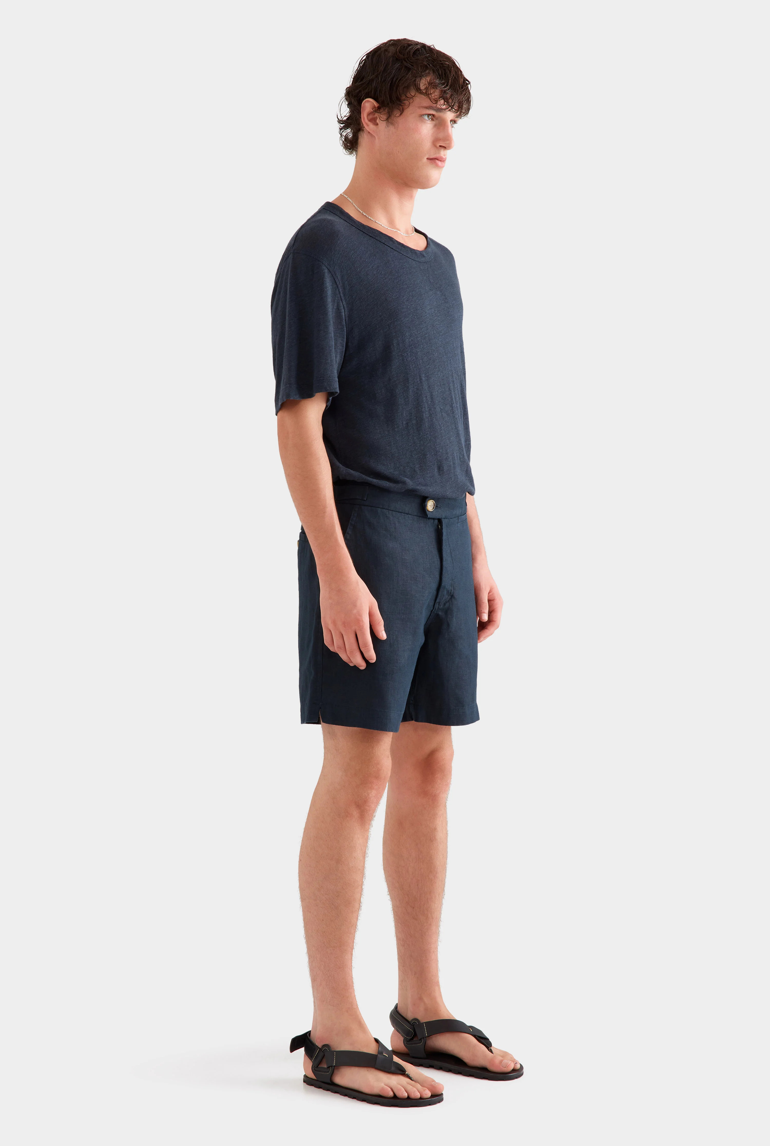 Side Tab Short in Navy | Venroy | Venroy AU