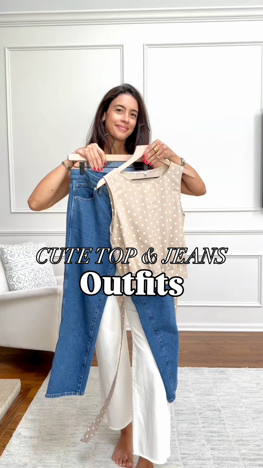 Cute top and jeans summer outfits 
Jeans are TTS, I’m wearing a size 27. Polka dots top size small, flowy top size medium and linen top size small

#LTKootd #LTKgrwm #LTKSeasonal