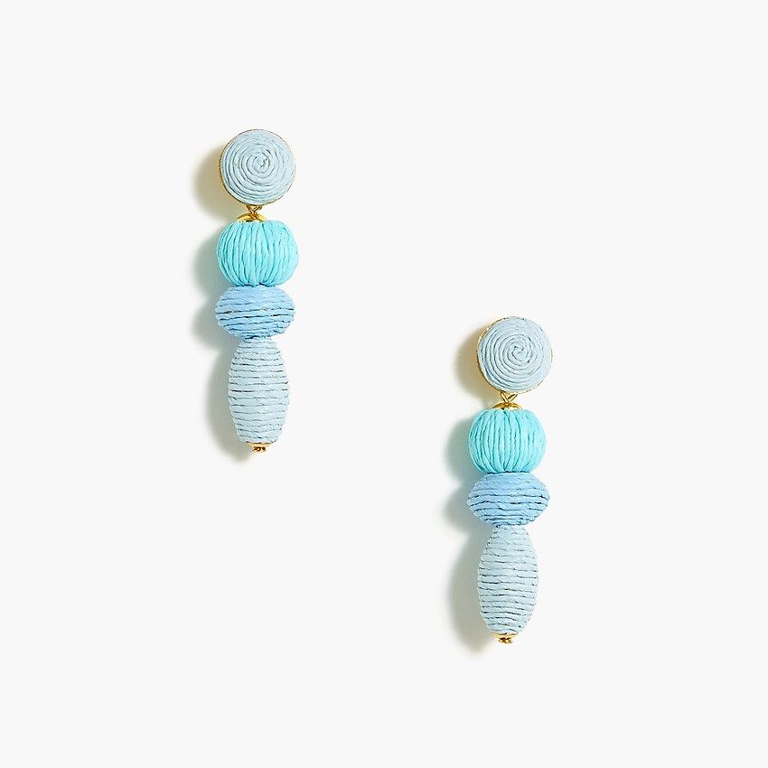 Raffia wrapped drop earrings | J.Crew Factory