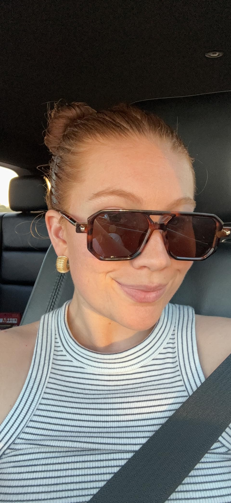 FEISEDY Vintage Square 70s Flat Aviator Sunglasses Women Men Classic Retro Stylish Frame UV400 Su... | Amazon (US)