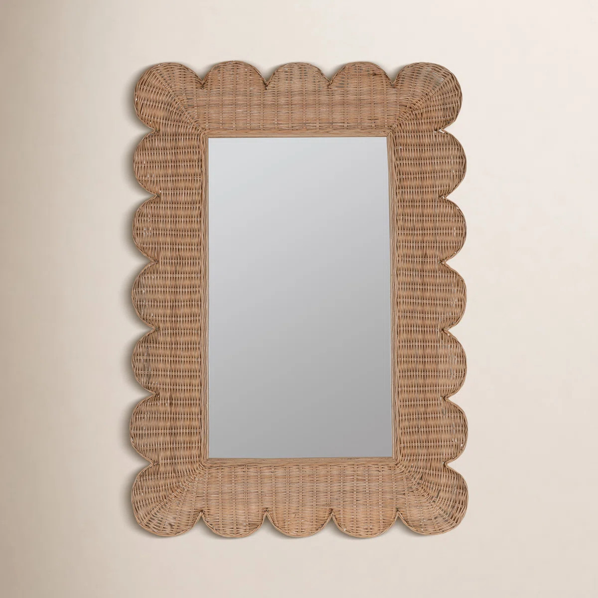 Rattan Scalloped Mirror | Wayfair North America
