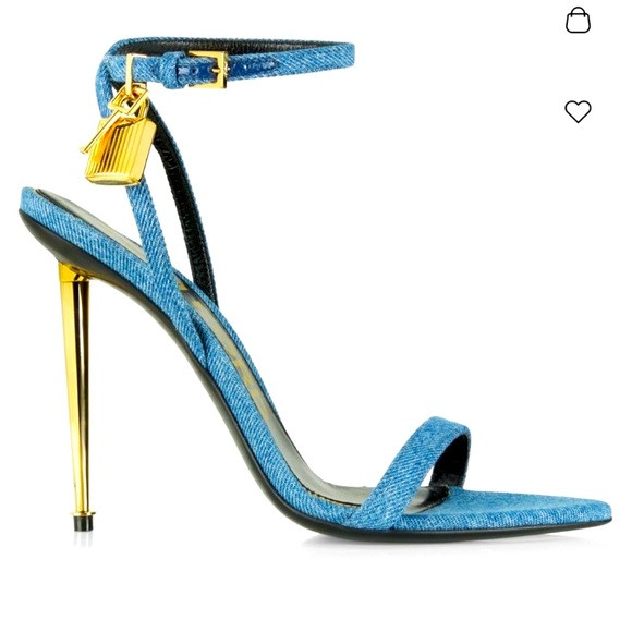 Tom Ford 105MM Denim Lock & Key Stiletto Sandals 7.5B | Poshmark