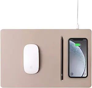 POUT HANDS3 PRO Large Qi Wireless Charging Mouse Pad Mat for iPhone, Airpod, Samsung Galaxy (Latt... | Amazon (US)