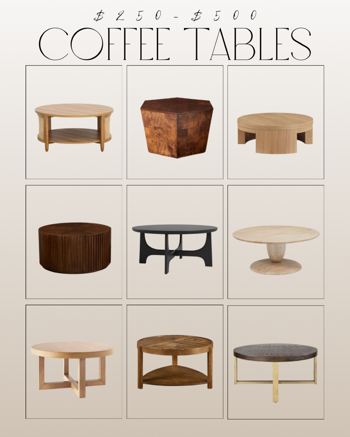 Affordable coffee tables.

Coffee table, home furniture, modern furniture, affordable furniture 

#LTKhome