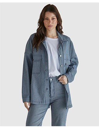 Betty Basics Cherry Denim Shirt | David Jones | David Jones (Australia & New Zealand)