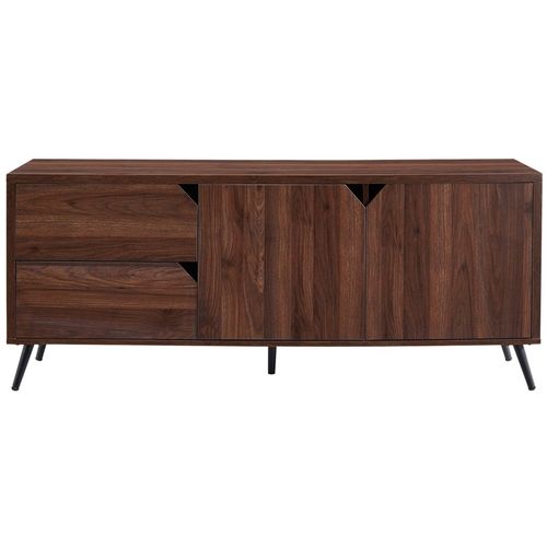 Walker Edison - Mid Century Modern TV Stand for Most Flat-Panel TV's up to 65"" - Dark Walnut | Best Buy U.S.