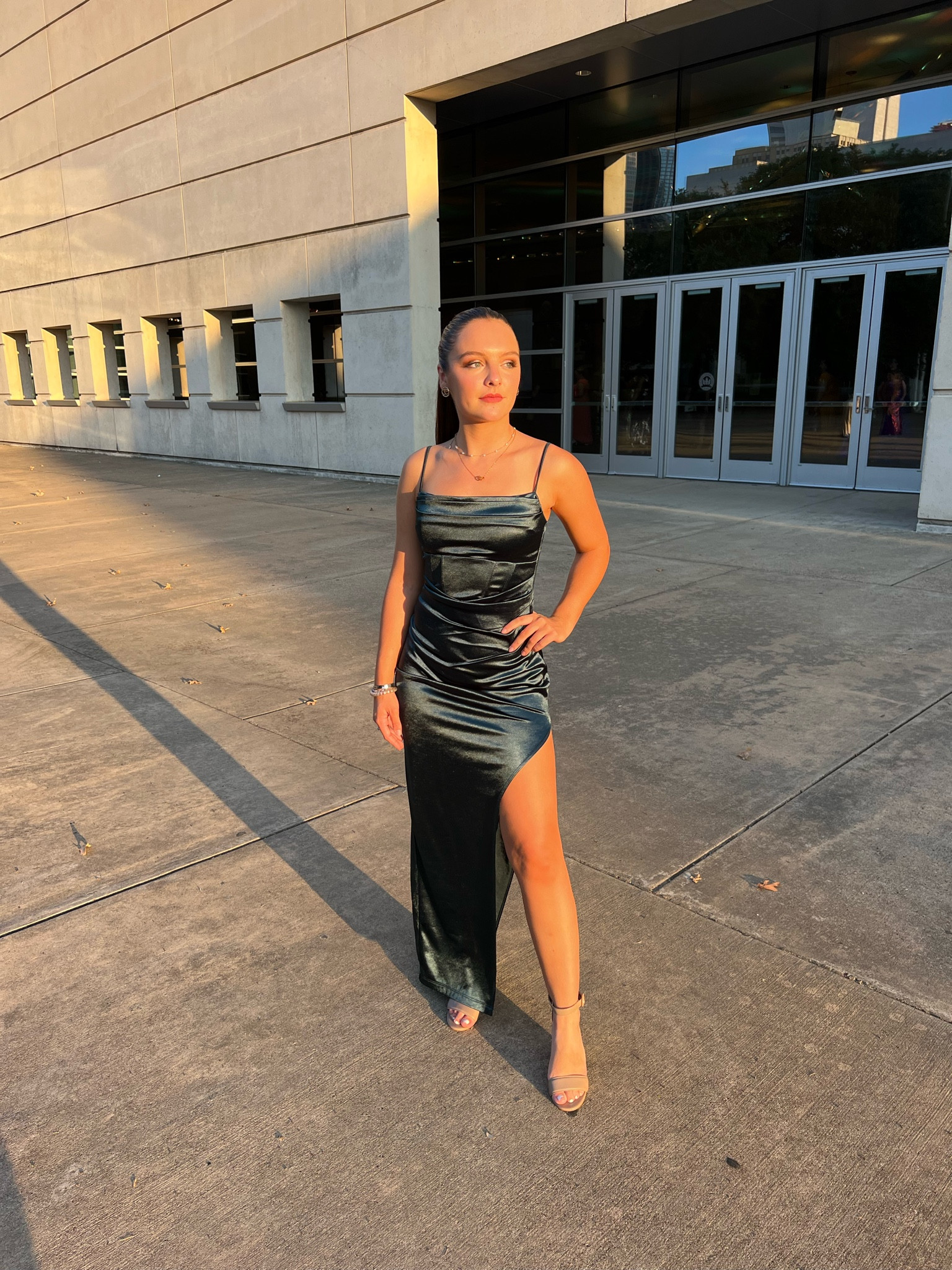 Lola high slit satin dress size small. I’m 5’2 120 lbs and get the dress hemmed🫶🏻

#LTKtravel #LTKeurope #LTKbeauty