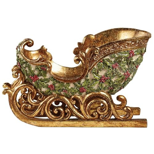 Touch of Class Winterberry Sleigh Tabletop Accent Red Christmas Table Sculpture | Holiday Decorations for Your Santa Claus Themed Mantel | Amazon (US)