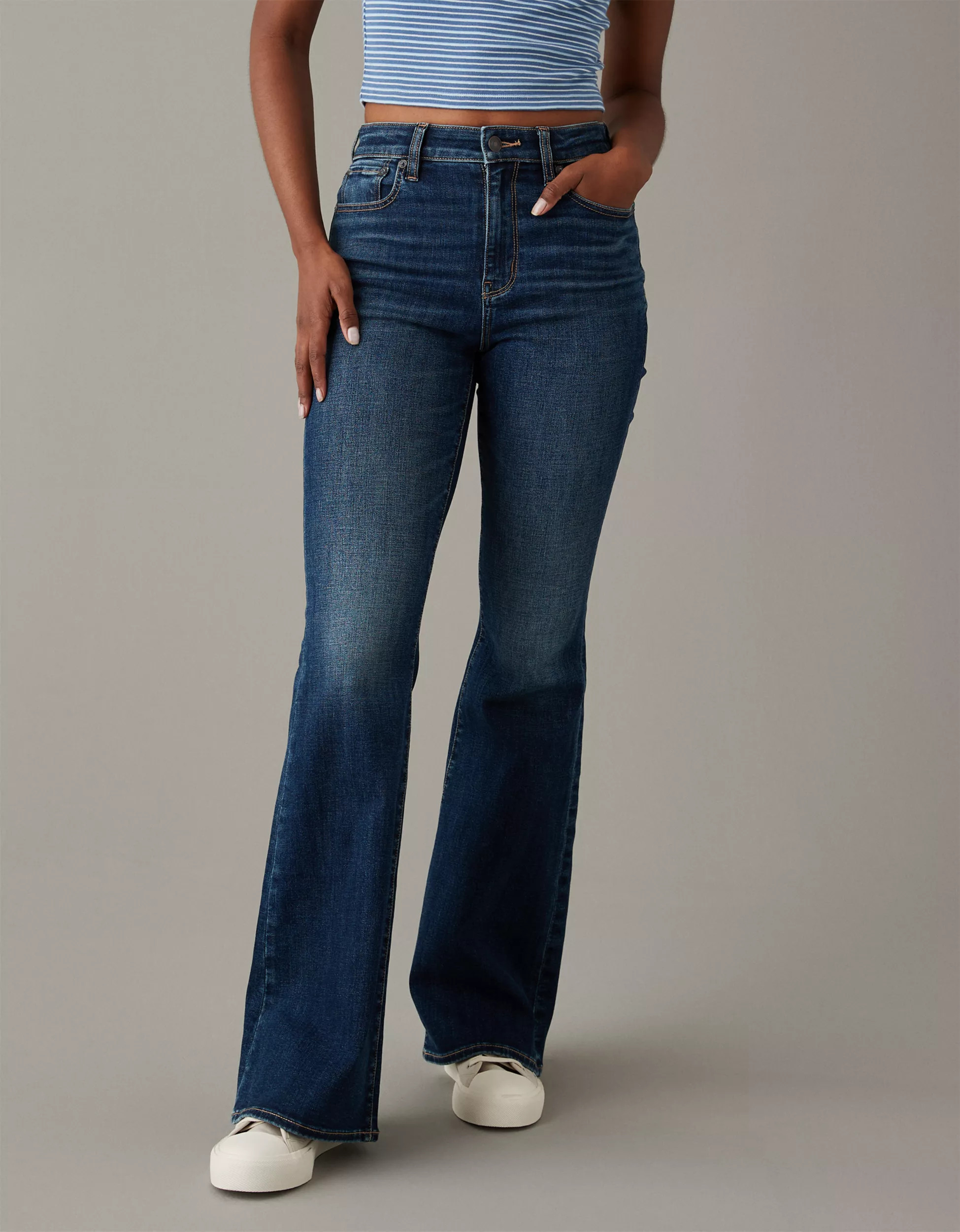AE Next Level Super High-Waisted Flare Jean | American Eagle Outfitters (US & CA)