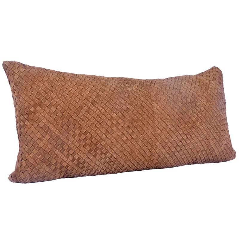 Leather Pillow Abstract Pillow | Wayfair North America